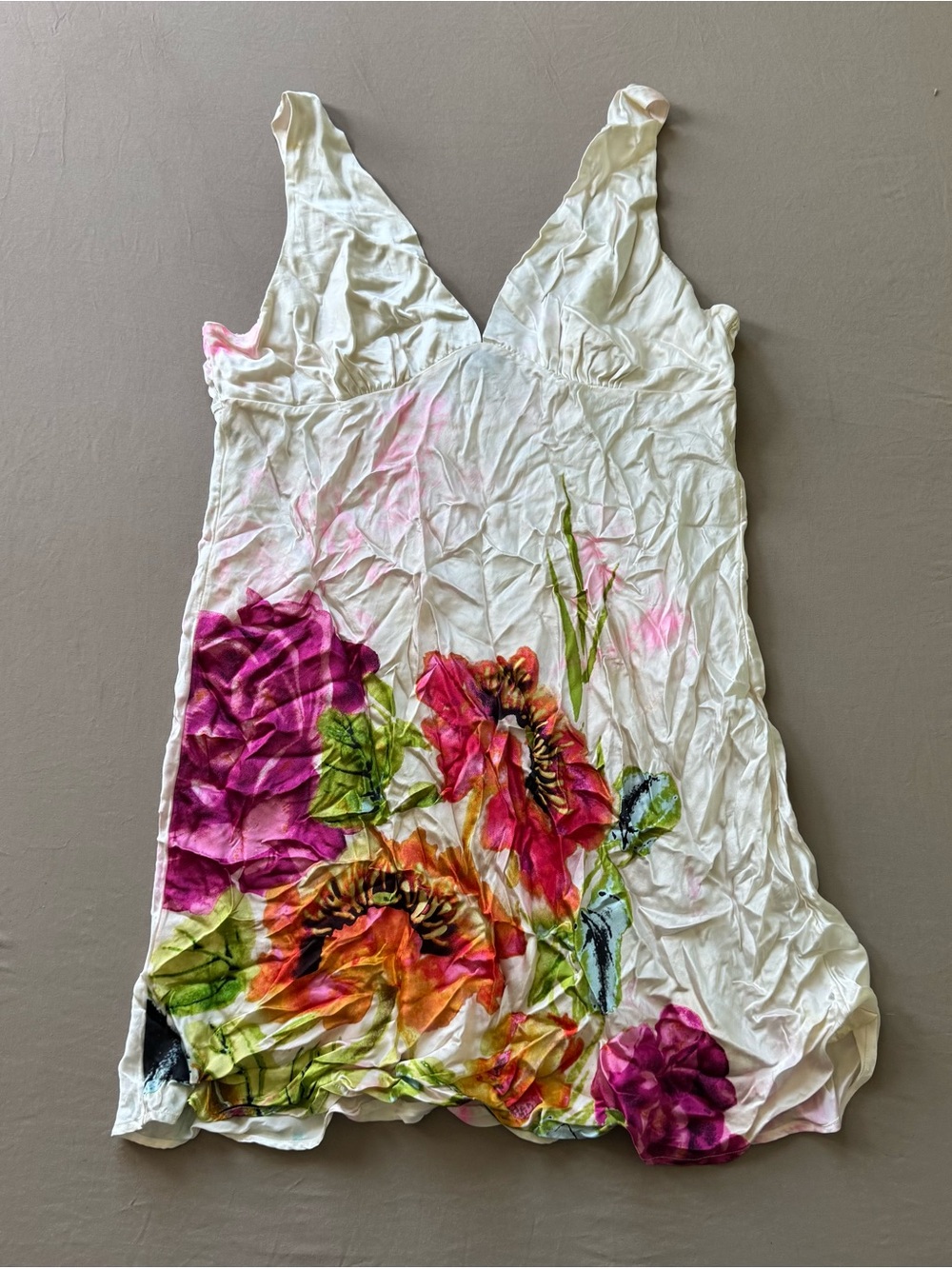 Vintage Soma Floral Silk Slip Dress